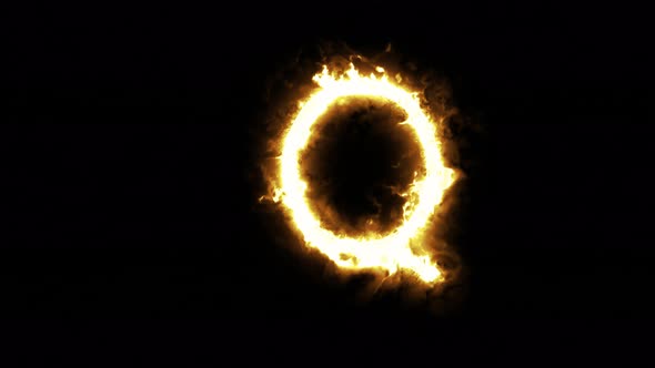 Burning Letter Q