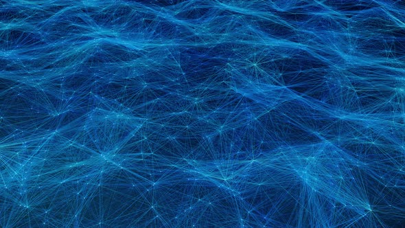 Network abstract blue background with particles Ai line circuit technology cloud computing tech news alt