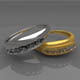 Seven diamonds SILVER & GOLD rings - 3DOcean Item for Sale