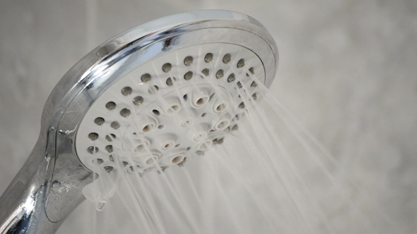 Shower Faucet Expelling Water