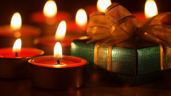 Gift Box With Candles