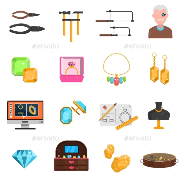 Jeweller Icons Set