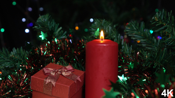 Christmas Decoration With Candle alt