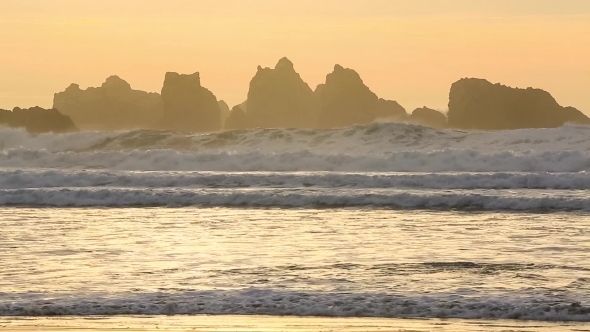 Surf On The Pacific Coast