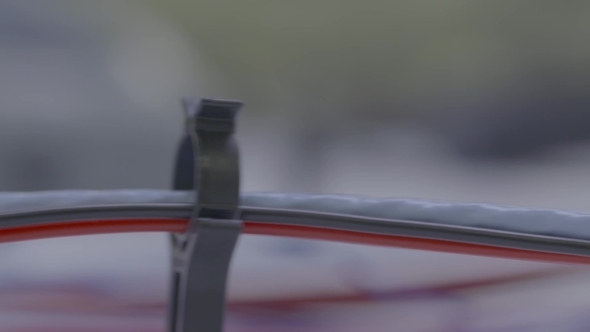 Red, Blue And White Electrical Wires In Diagram