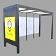 Low Poly Game Ready Bus Shelter - 3DOcean Item for Sale