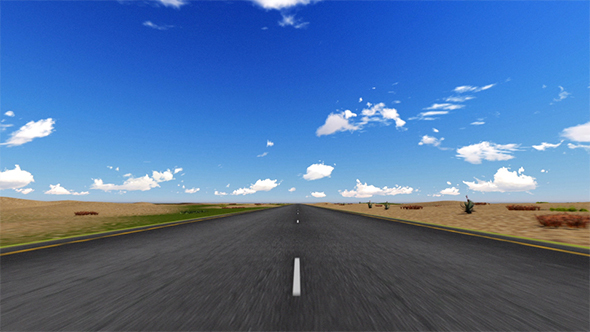 Straight Highway In The Desert Against Blue Sky alt