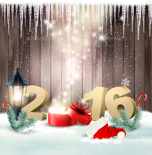 Happy New Year Background with 2016