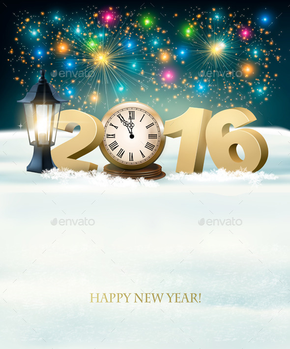 Happy New Year Background with 2016