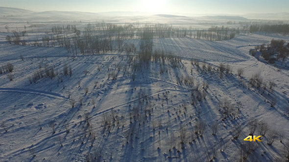 Aerial Winter Sun