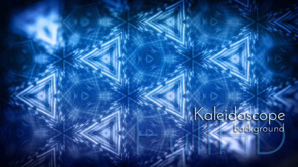 Blue Lights Kaleidoscope Patterns