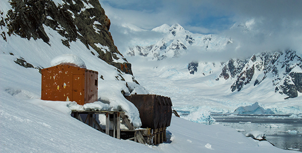 Clouds over Antarctic Base