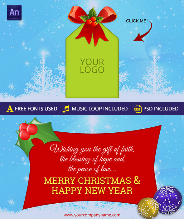 Merry Christmas & Happy New Year - Greeting Card