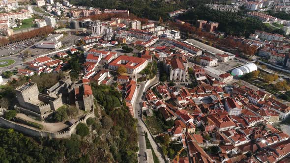 Historical City center of Leiria in Portugal