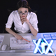 Young Business Woman Working Late - VideoHive Item for Sale