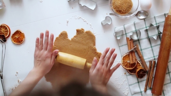 Woman Hands. Traditional Homemade Christmas alt