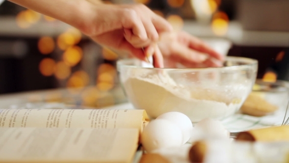 Woman Baking In Kitchen