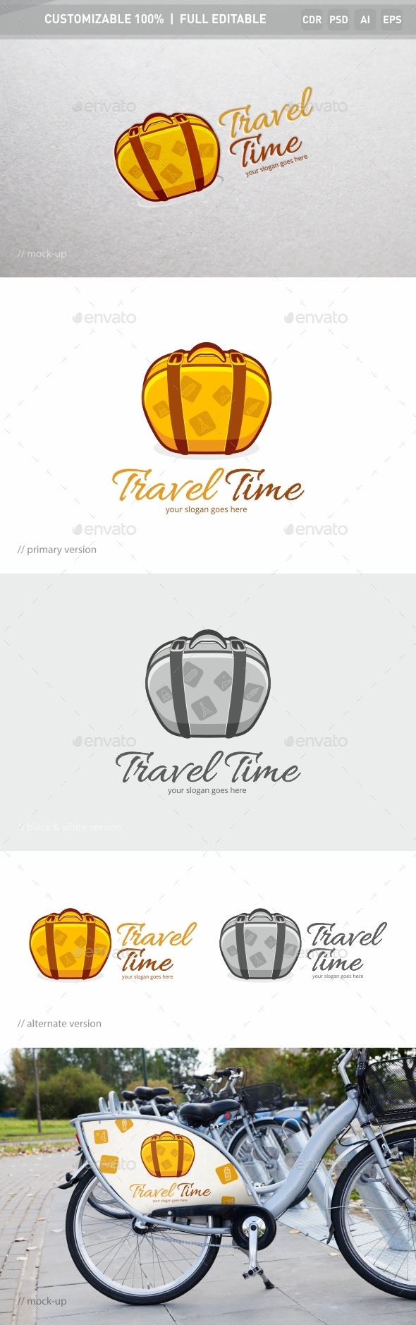 Travel Time Logo Template