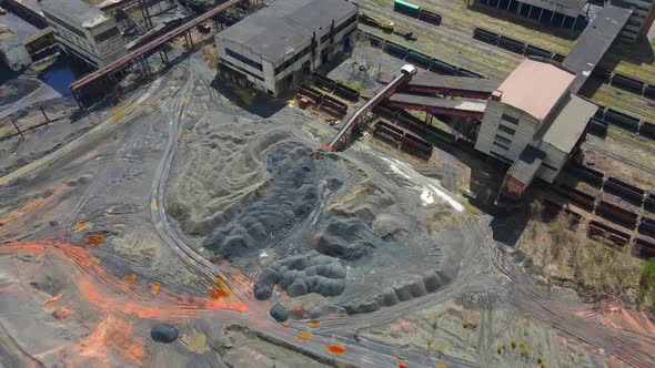 Aerial View Industrial Coal Mining at the Mine