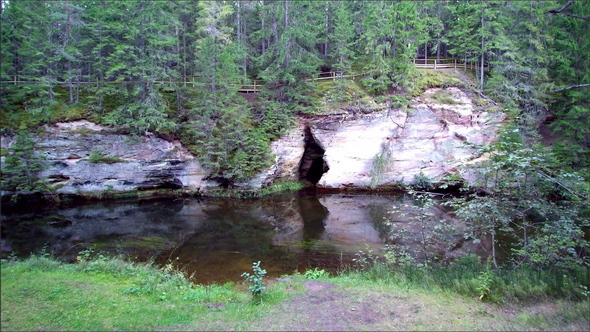 Closer Look of the Sandstone in the Mountain