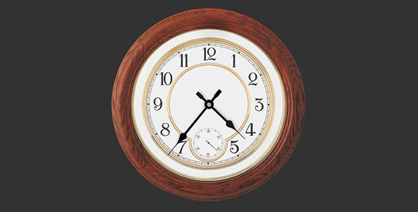 Antique Clock in Wooden Case 1 alt