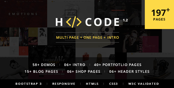 H-Code Uniwersalny szablon OnePage i wielostronicowy