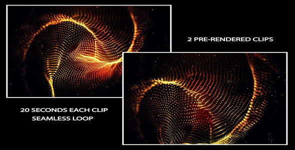 Orange Particles Grid