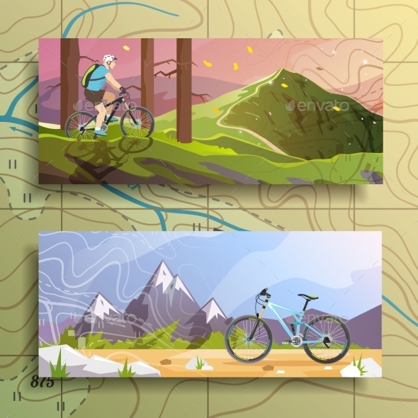Cycling Banners Set