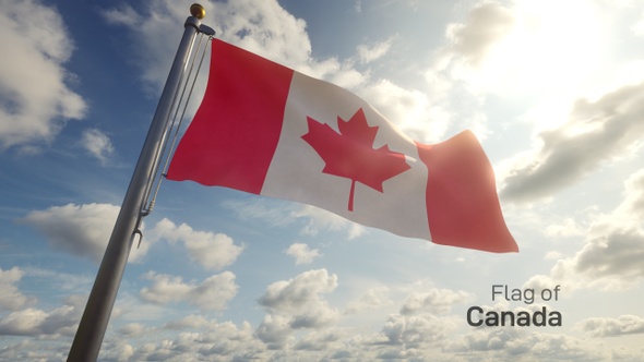 Canada Flag on a Flagpole