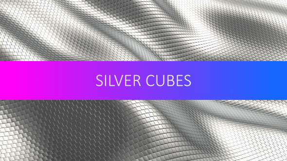 Shiny Silver Cubes Background