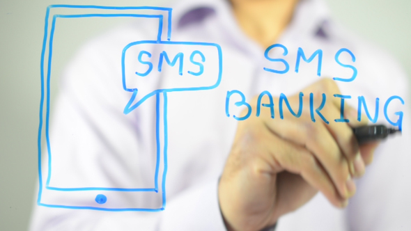 SMS Banking, Concept Illustration