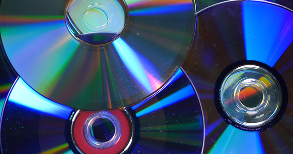 Compact Discs Rotating