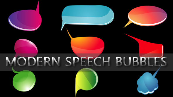 Modern Style Speech Bubbles alt