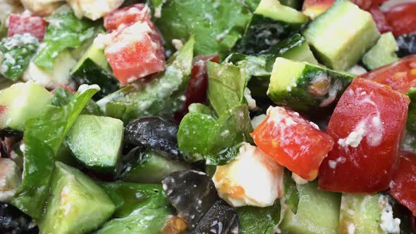 Rotating Greek Vegetable Salad