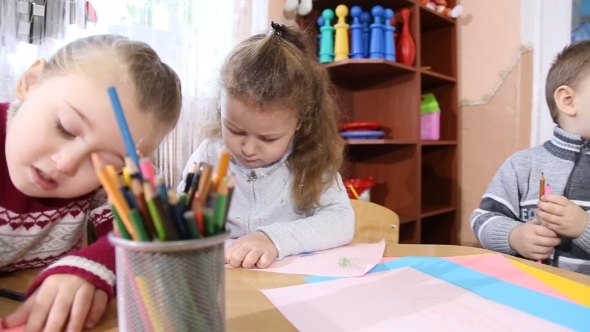 Children Paint Crayons