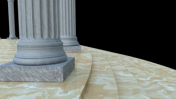 Columns On Marble With Steps