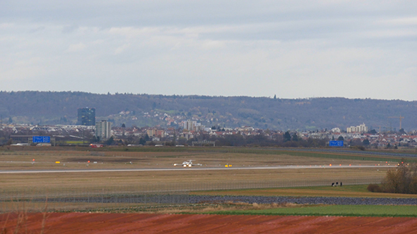 Airplane Landing On Runway