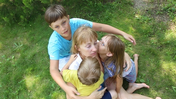 Mother with Three Children