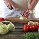 Woman Slice Vegetables - VideoHive Item for Sale