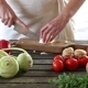 Woman Slice Vegetables - VideoHive Item for Sale