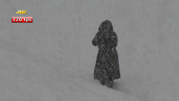 People Walking in the Storm