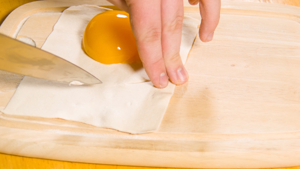 Cooking Sweet Cakes With Peaches 