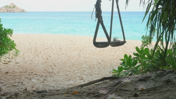 A Rope Swings On The Beach