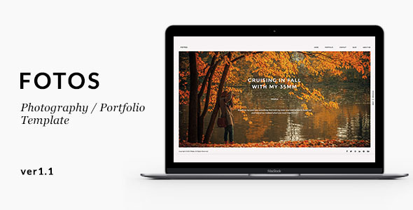 Fotos - Minimalistic Photography / Portfolio Template