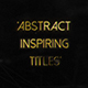 Abstract Inspiring Titles - VideoHive Item for Sale
