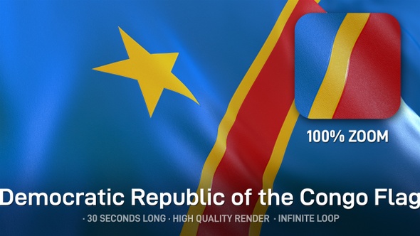 Democratic Republic of the Congo Flag