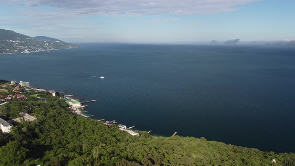 Aerial View of Livadia Palace Located on the Shores of the Black Sea in the Village of Livadia in