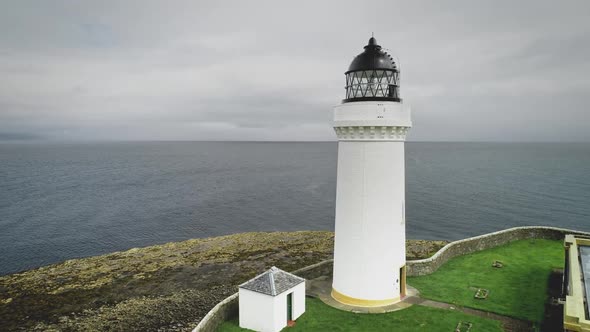 Scottish Lighthouse Aerial View on Davaar Island