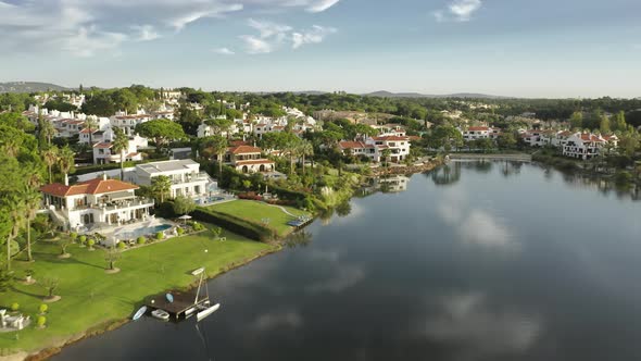 Shoreline of Quinta Do Lago on Sunny Day Algarve Portugal Europe