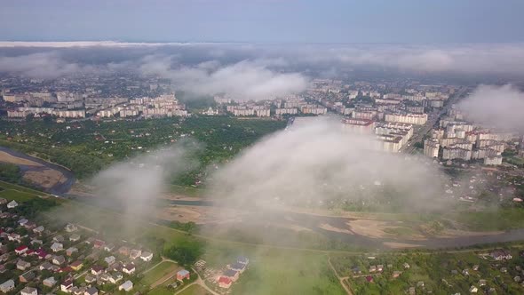 Aerial View of IvanoFrankivsk City in Ukraine